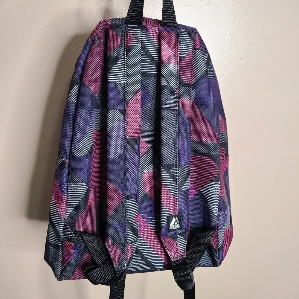 Everest Geometric Pink Purple Backpack
